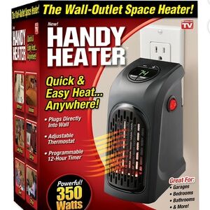 Wall-Outlet Space Handy Heater 350 watts Black garage